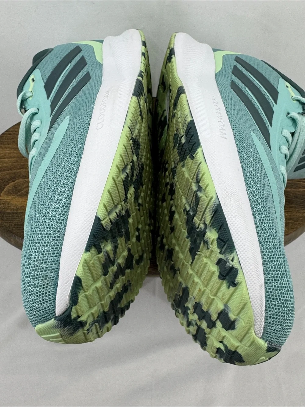 Like New! Adidas Womens Runfalcon 5 Cloudform Running Shoes, Mint Aqua Teal, 7